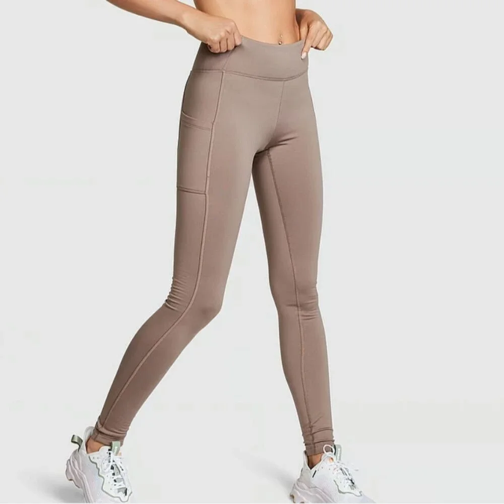 Pink by Victoria's secret high waisted full length winter leggings size XXL NWT